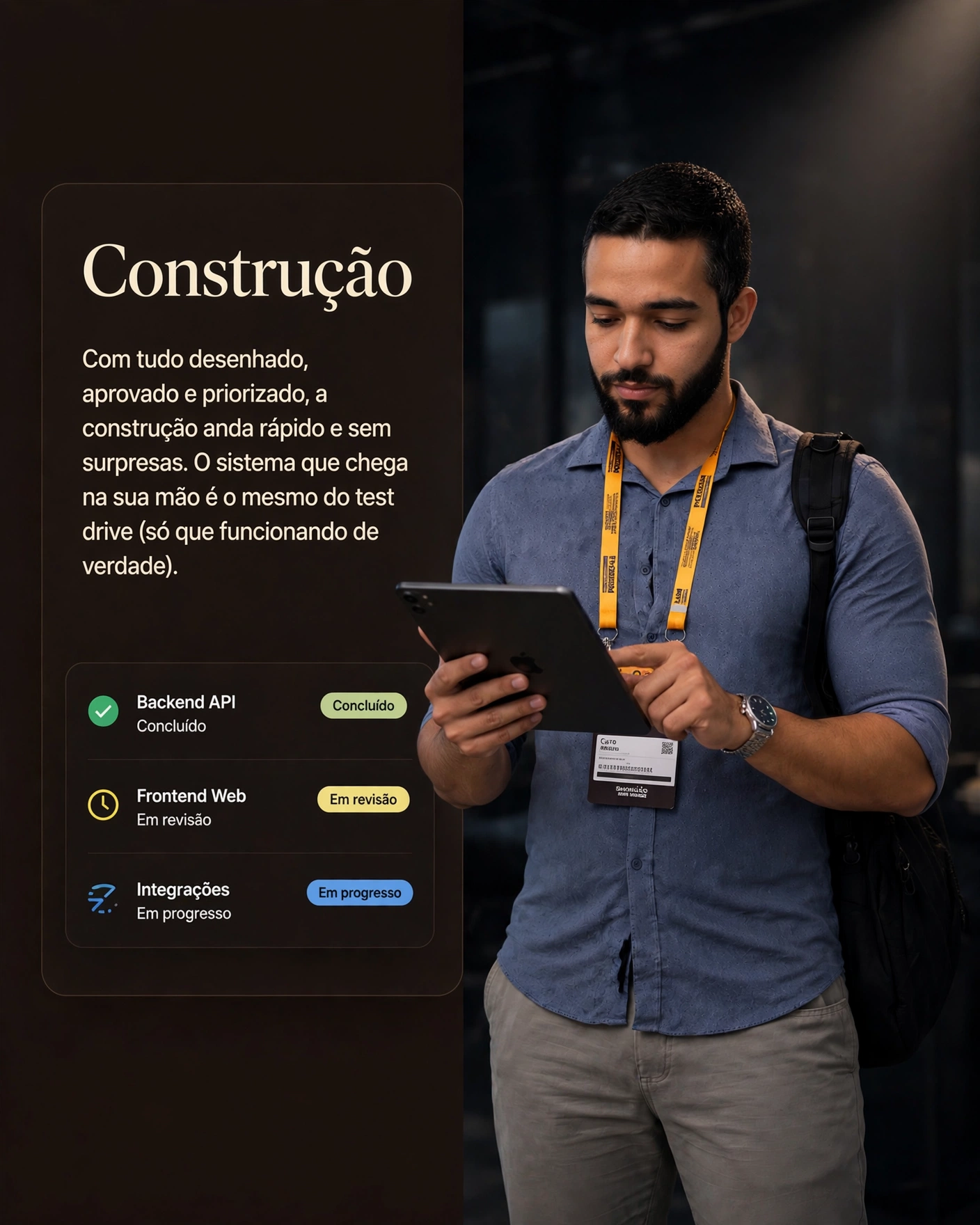 Abade Labs — Construção: backend, frontend e integrações em progresso