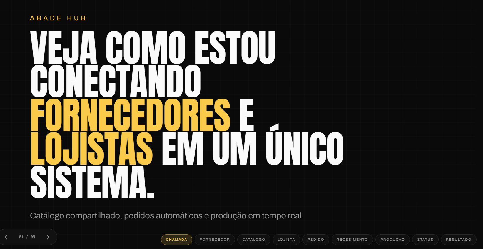 Abade Hub conectando fornecedores e lojistas em um único sistema